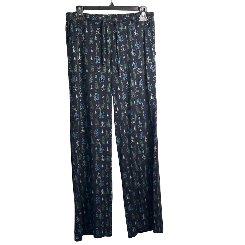 MeUndies UltraModal Wide Leg Festive‎ Forest Lounge Pant Women's Size Small